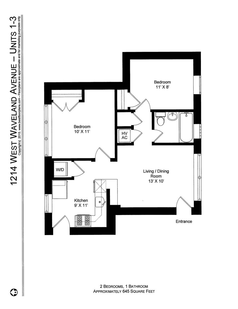 Apartment for rent at 1210 W Waveland #1214WAV1, Chicago, IL 60613