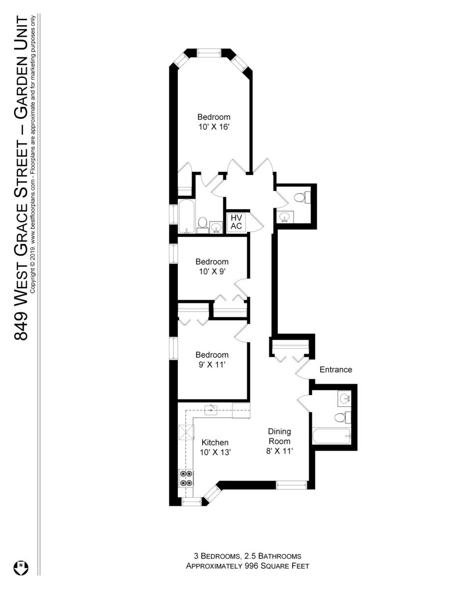 Apartment for rent at 849 W Grace St #G, Chicago, IL 60613