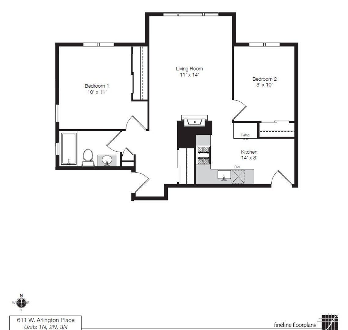 Apartment for rent at 611 W Arlington Place, Chicago, IL 60614