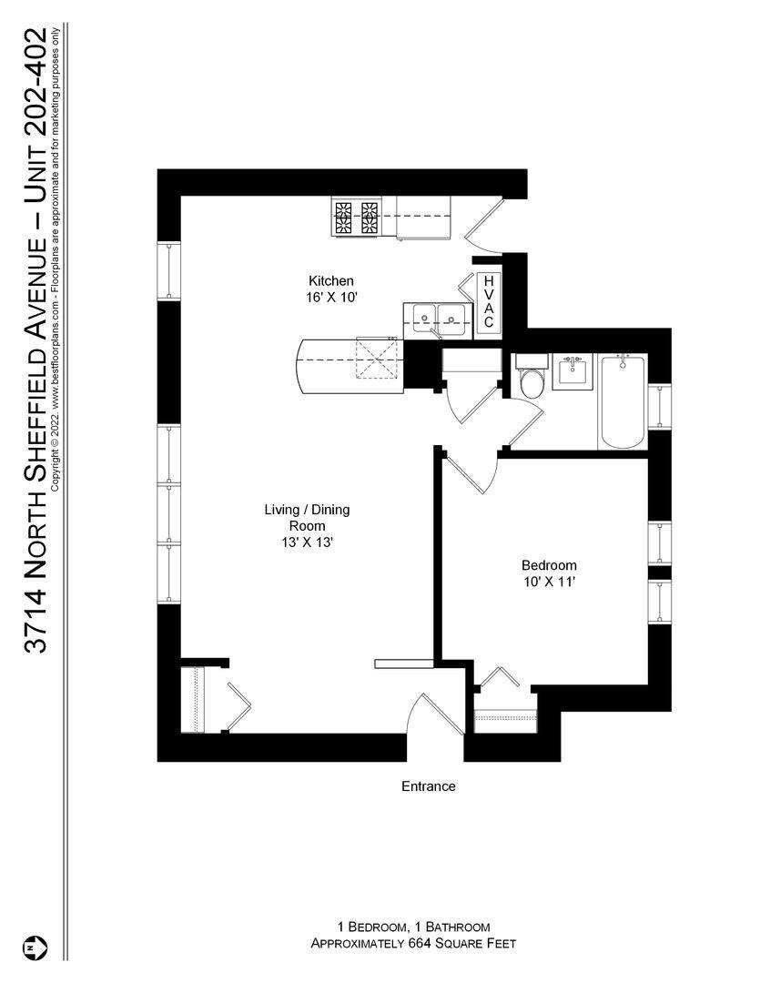Apartment for rent at 3714 N Sheffield Ave #4, Chicago, IL 60613