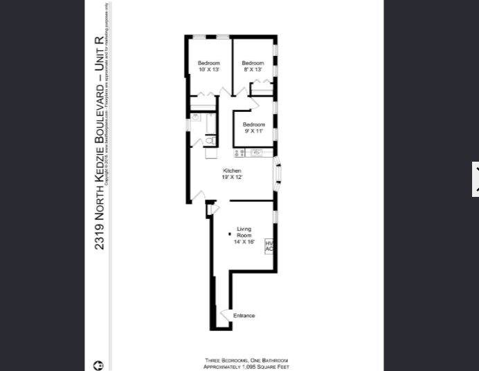 Apartment for rent at 2319 N Kedzie Blvd #1, Chicago, IL 60647