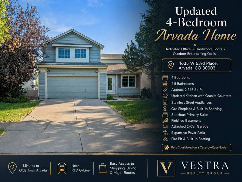 House for rent at 4635 W 63rd Place, Arvada, CO 80003