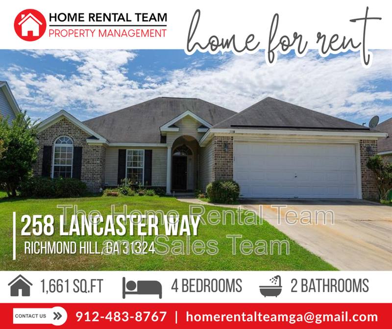House for rent at 258 Lancaster Way, Richmond Hill, GA 31324