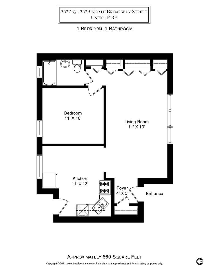 Apartment for rent at 35275 N Broadway St #2E, Chicago, IL 60657