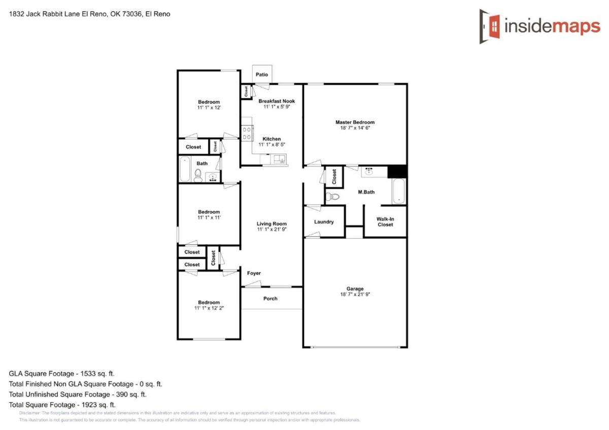 House for rent at 1832 Jack Rabbit Lane, El Reno, OK 73036