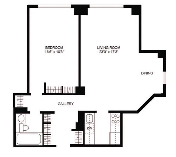 Apartment for rent at 1359 6th Ave #802, New York, NY 10019