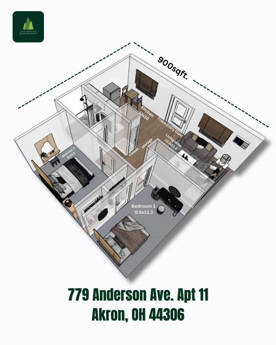 Apartment for rent at 779 Anderson Ave, Akron, OH 44306