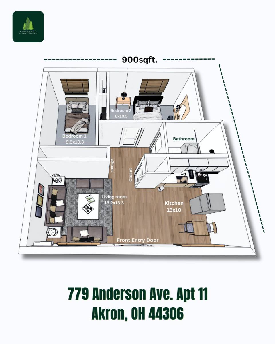 Apartment for rent at 779 Anderson Ave, Akron, OH 44306