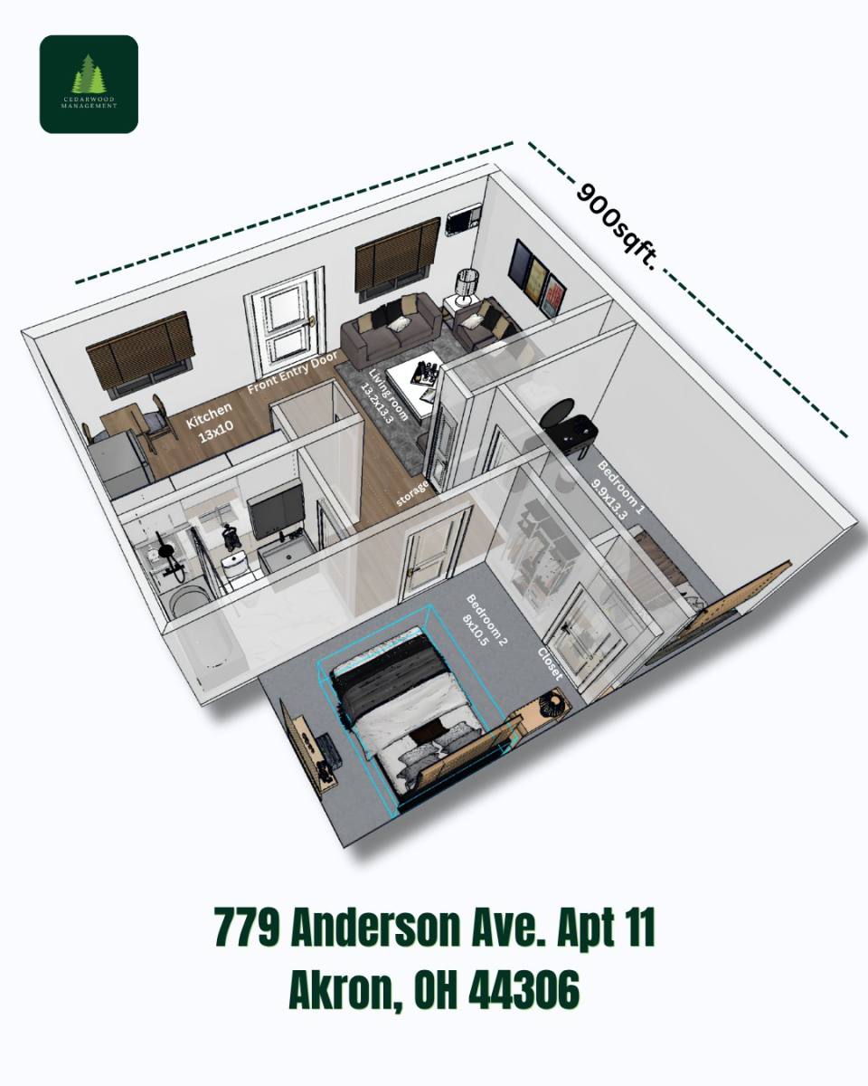 Apartment for rent at 779 Anderson Ave, Akron, OH 44306