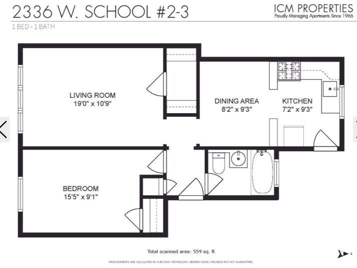 Apartment for rent at 2336 W School St #3, Chicago, IL 60618