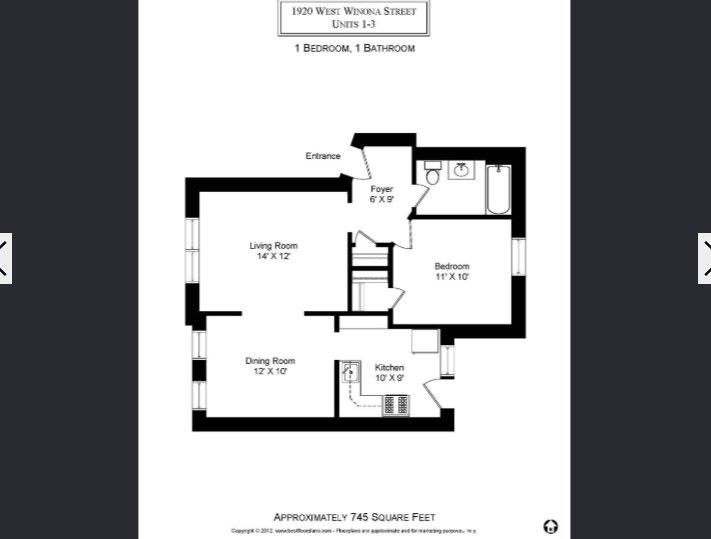 Apartment for rent at 1920 W Winona St #3, Chicago, IL 60640