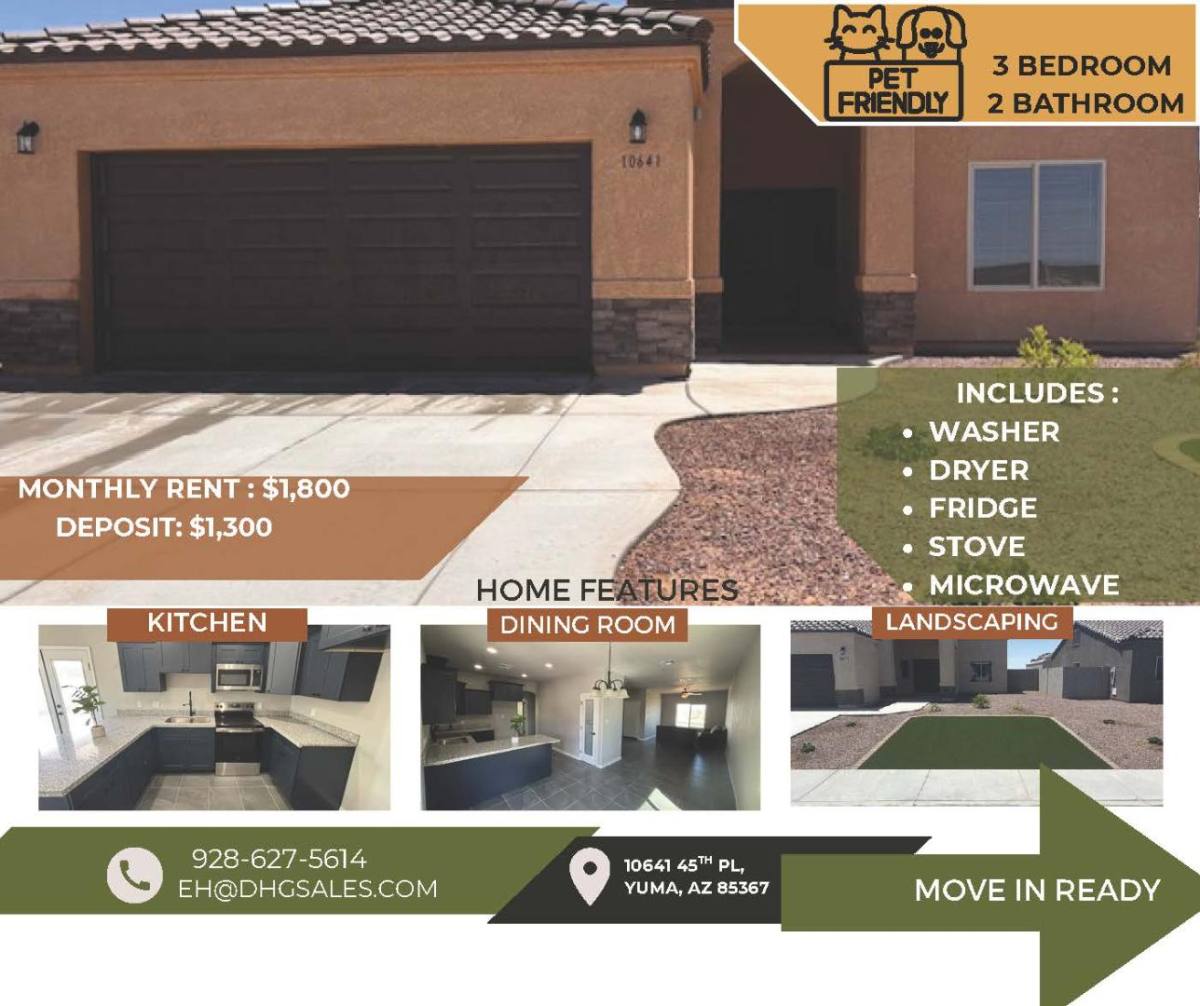 House for rent at 10641 E 45th Place #LOS Agaves, Yuma, AZ 85367