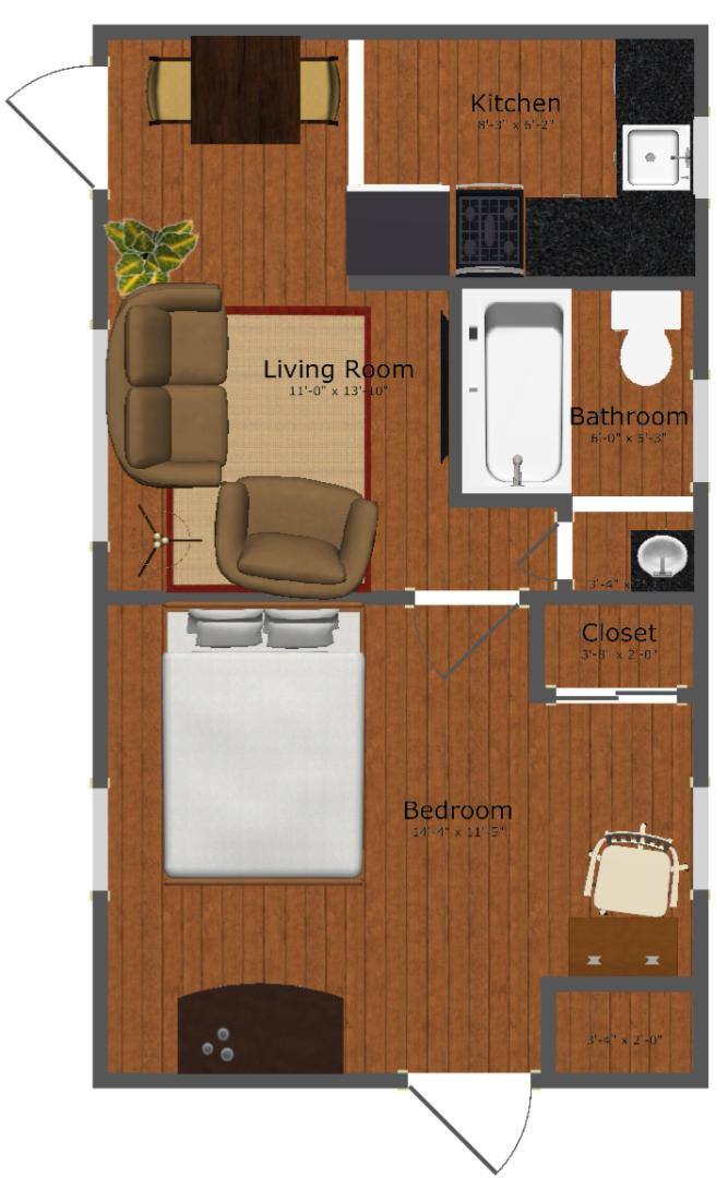 Apartment for rent at 1328 Jackson Ave #K, New Orleans, LA 70130