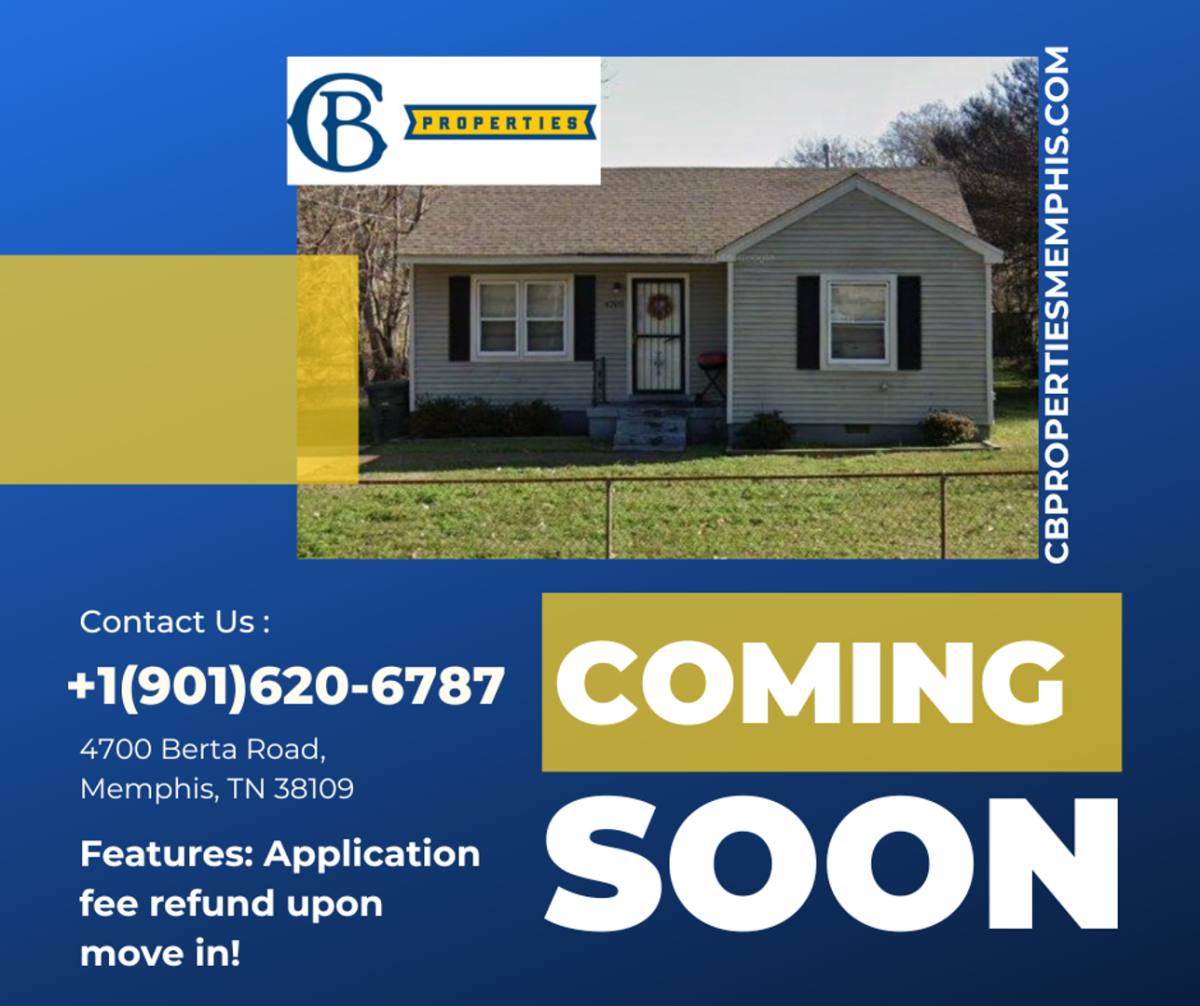 House for rent at 4700 Berta Rd, Memphis, TN 38109