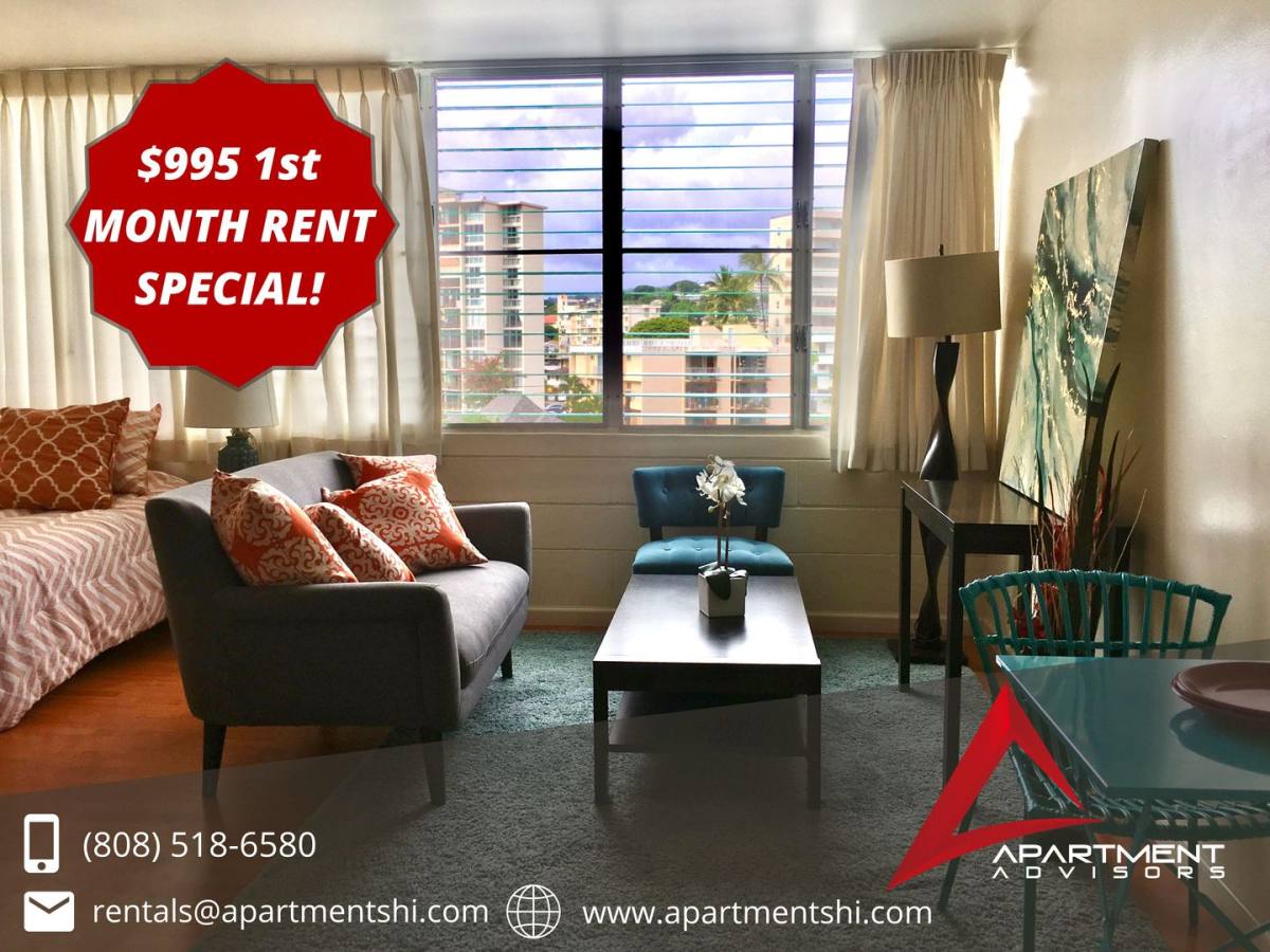 Apartment for rent at 1550 Wilder Ave #A503, Honolulu, HI 96822