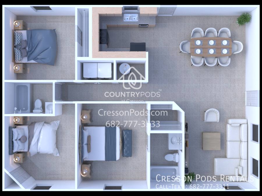 Apartment for rent at 9152 Putteet Rd, Cresson, TX 76035