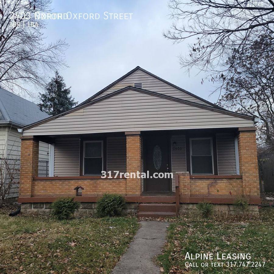 House for rent at 2403 N Oxford St, Indianapolis, IN 46218