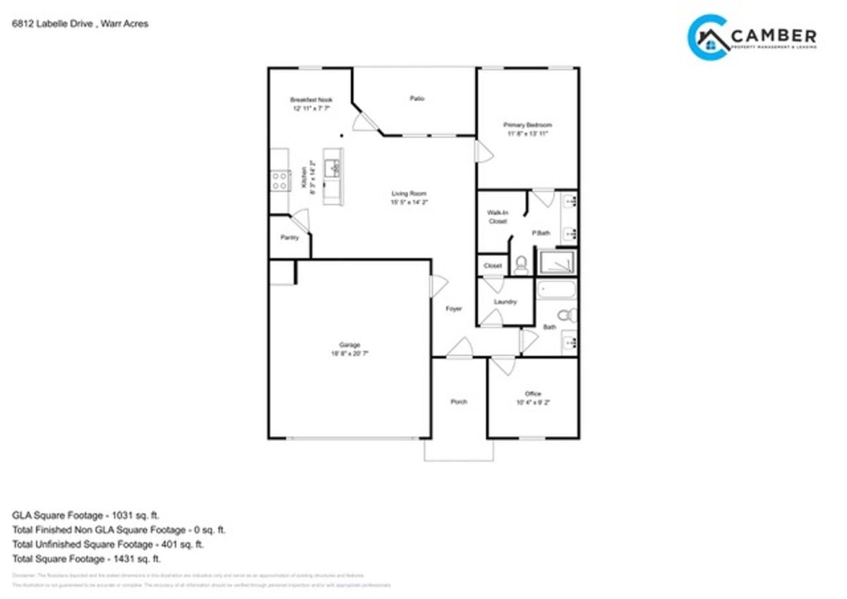 House for rent at 7036 Labelle Dr, Oklahoma City, OK 73132