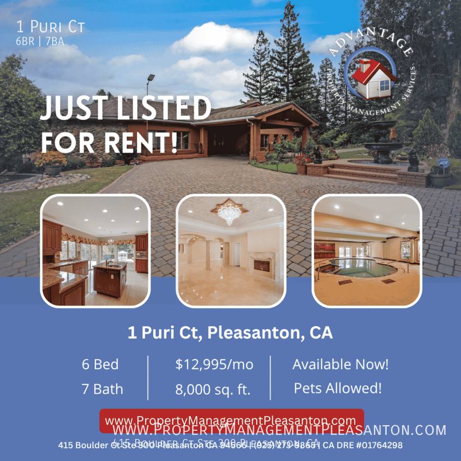 House for rent at 1 Puri Court, Pleasanton, CA 94588