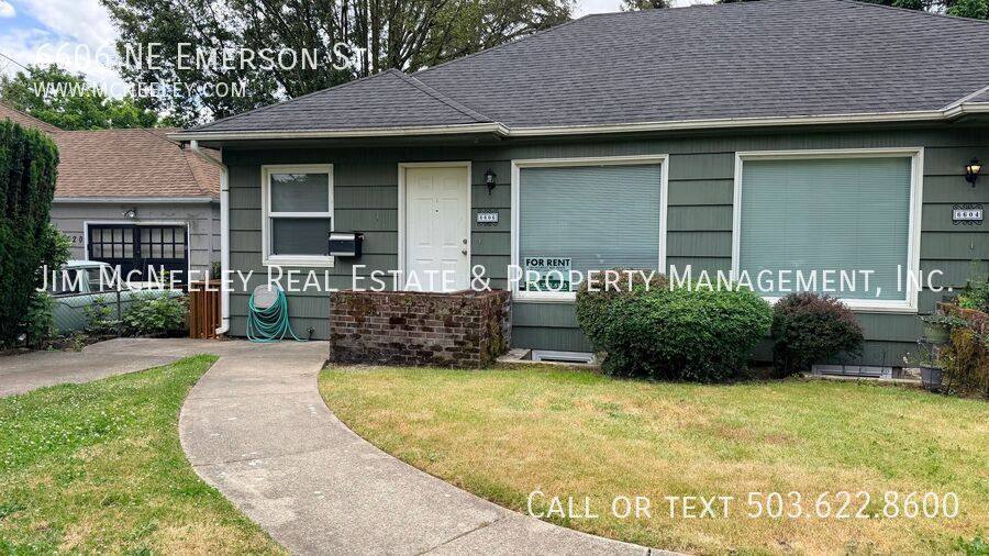 House for rent at 6606 NE Emerson St, Portland, OR 97218