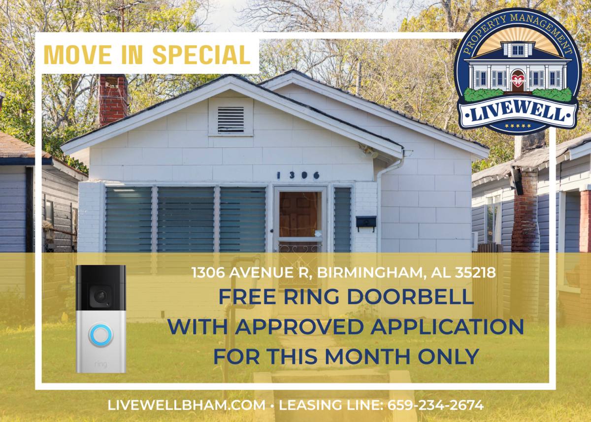 House for rent at 1306 Ave R, Birmingham, AL 35218