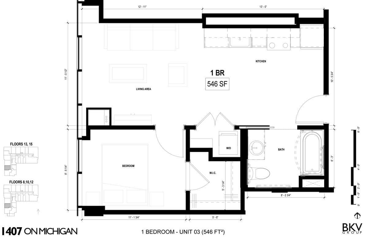 Apartment for rent at 1407 S Michigan Ave, Chicago, IL 60605