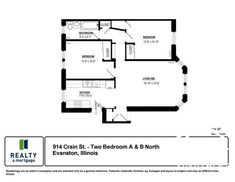 Apartment for rent at 914 Crain St #B-3N, Evanston, IL 60202