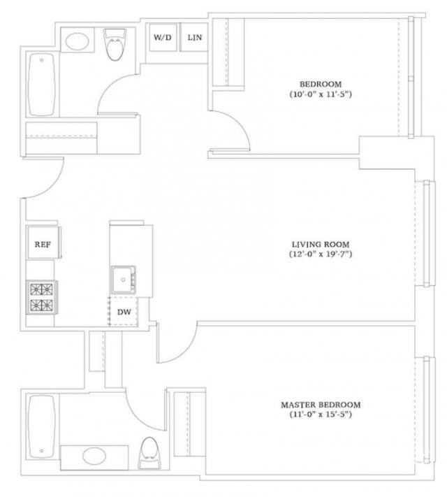 Apartment for rent at 550 W 45th St #3001, New York, NY 10036