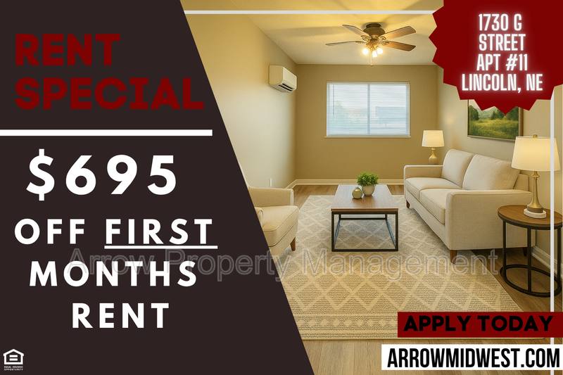 Apartment for rent at 1730 G St #11, Lincoln, NE 68508