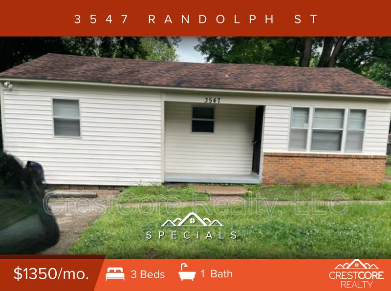 House for rent at 3547 Randolph St, Memphis, TN 38127