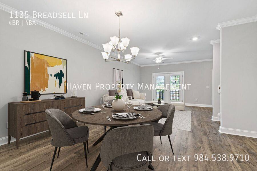 Townhouse for rent at 1135 Breadsell Lane, Wake Forest, NC 27587