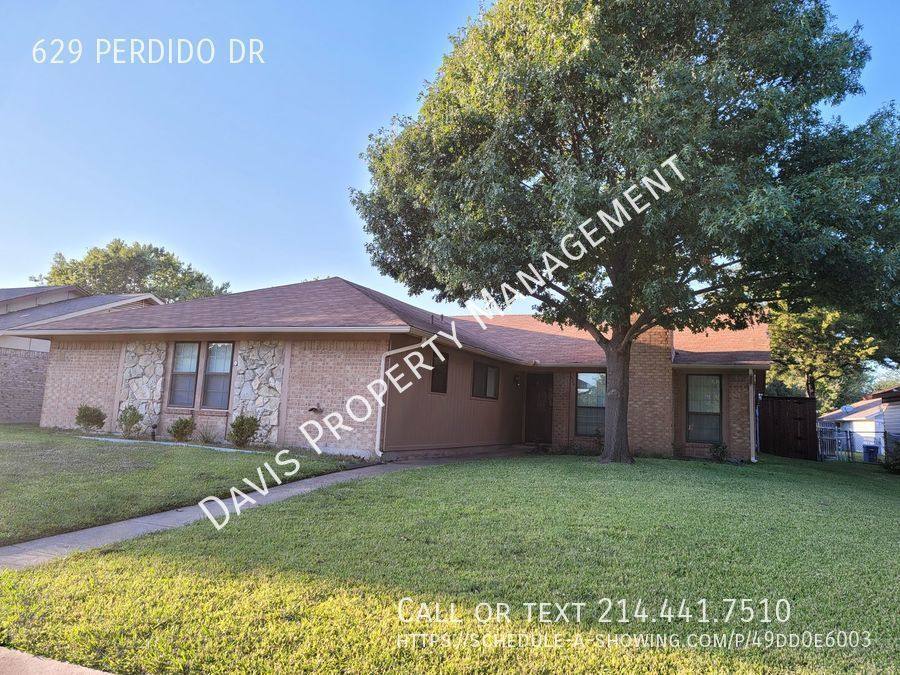 House for rent at 629 Perdido Dr, Garland, TX 75043