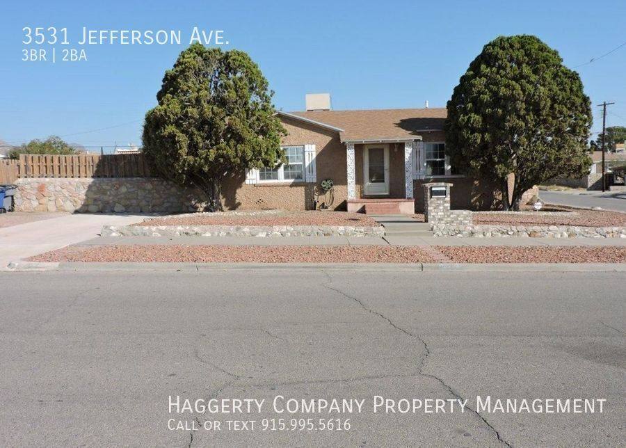 House for rent at 3531 Jefferson Ave, El Paso, TX 79930