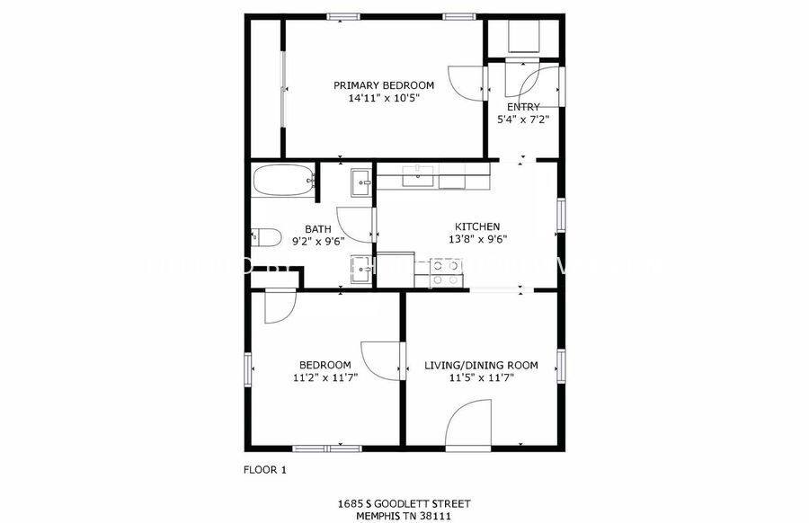 House for rent at 1685 S Goodlett St, Memphis, TN 38111