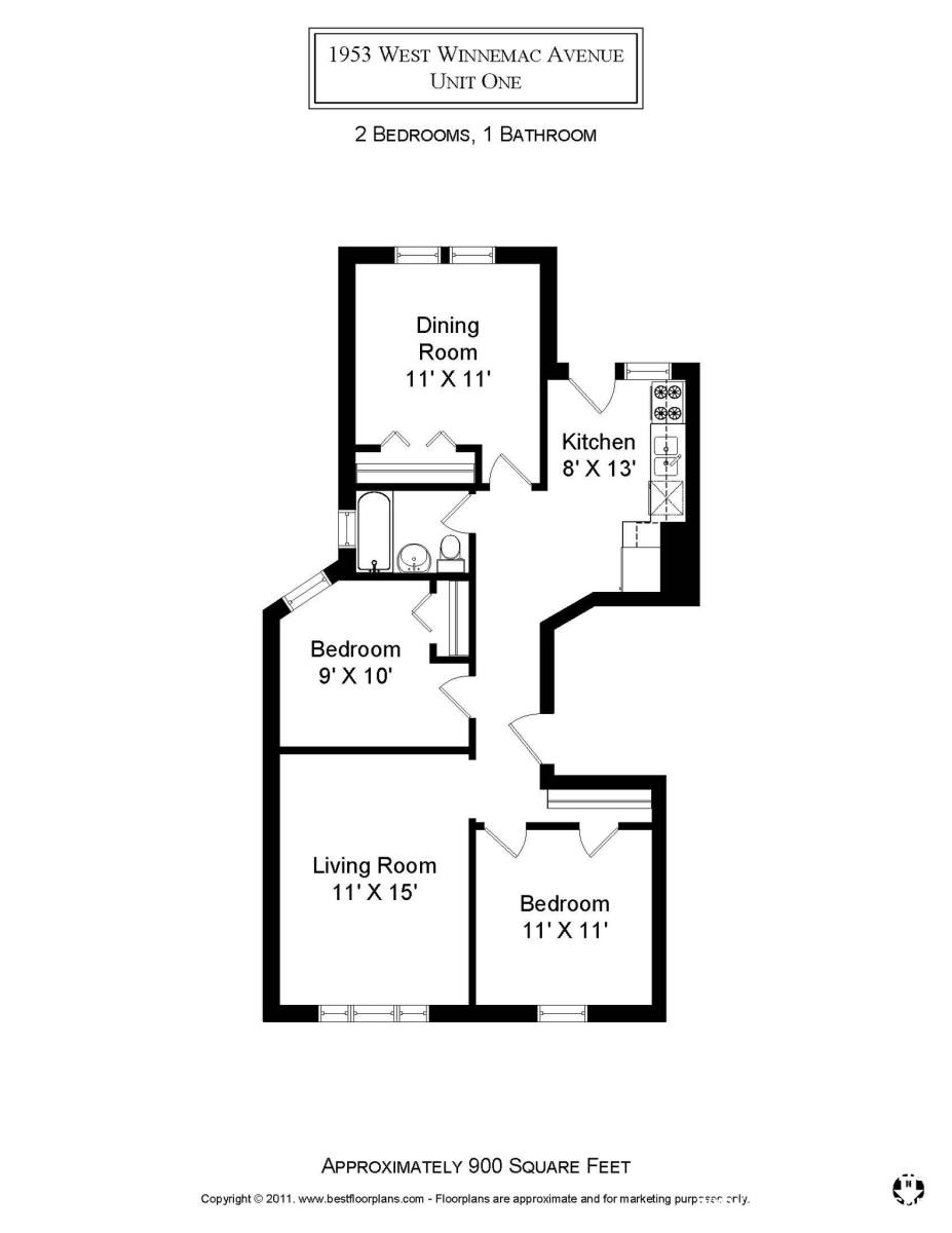 Apartment for rent at 1941 W Winnemac Ave #1, Chicago, IL 60640