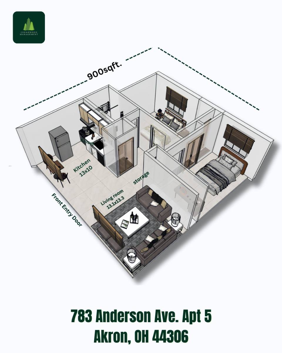 Apartment for rent at 783 Anderson Ave, Akron, OH 44306
