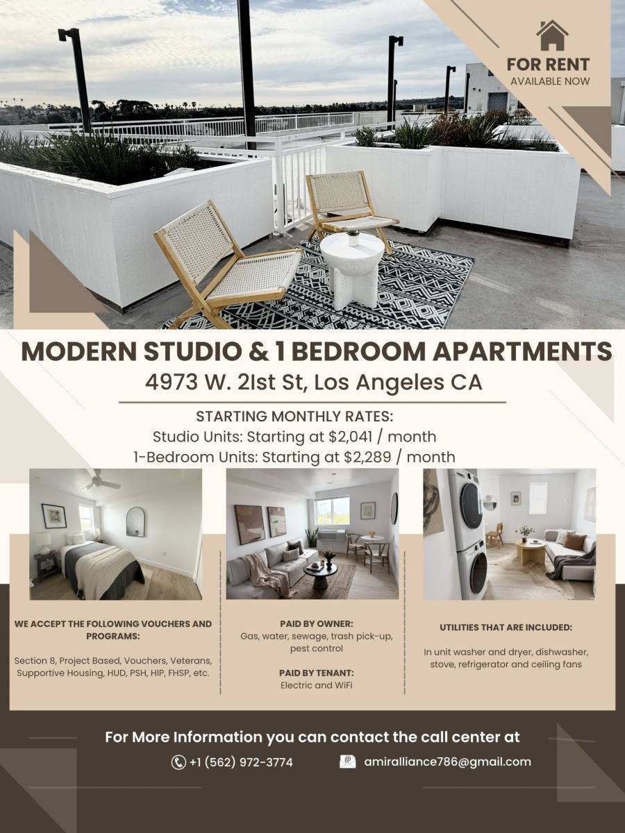 Apartment for rent at 4973 W 21st St In #402, Los Angeles, CA 90016