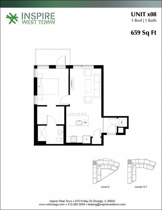 Apartment for rent at 670 N May St, Chicago, IL 60642
