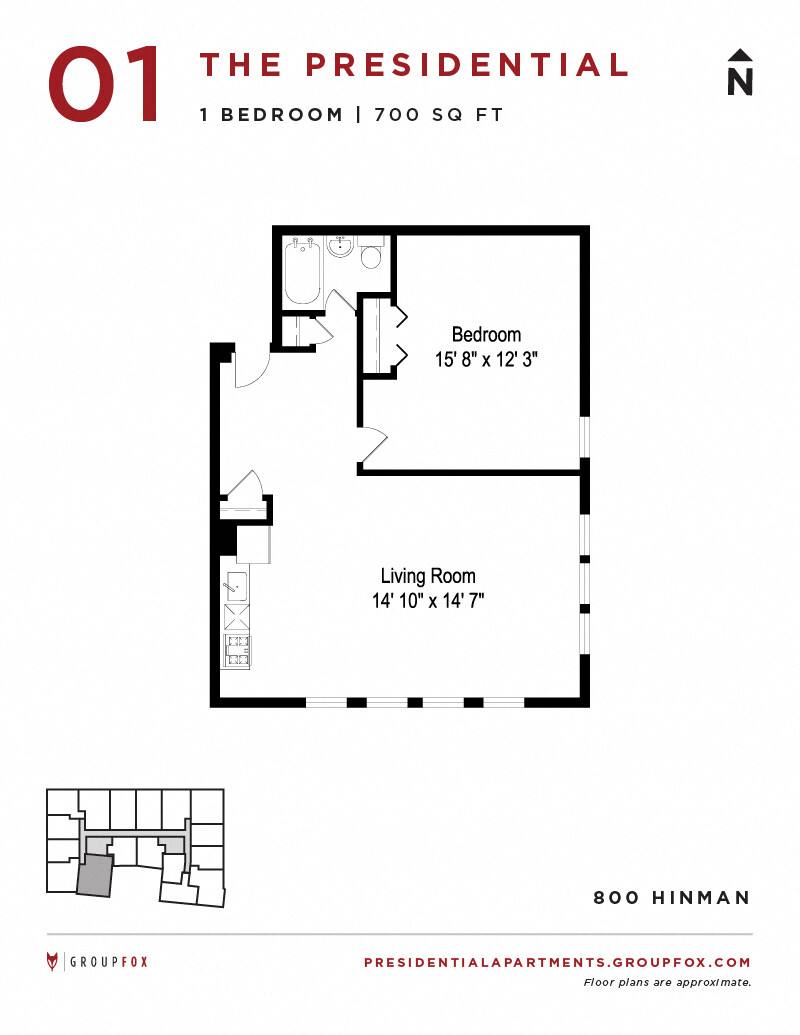 Apartment for rent at 800 Hinman Ave, Evanston, IL 60202