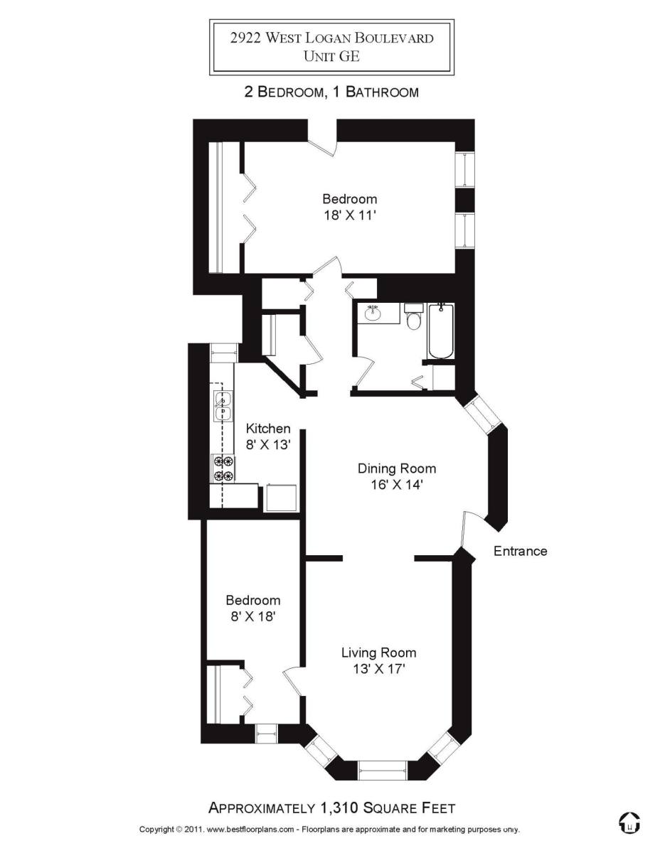 Apartment for rent at 2922 W Logan #G, Chicago, IL 60647