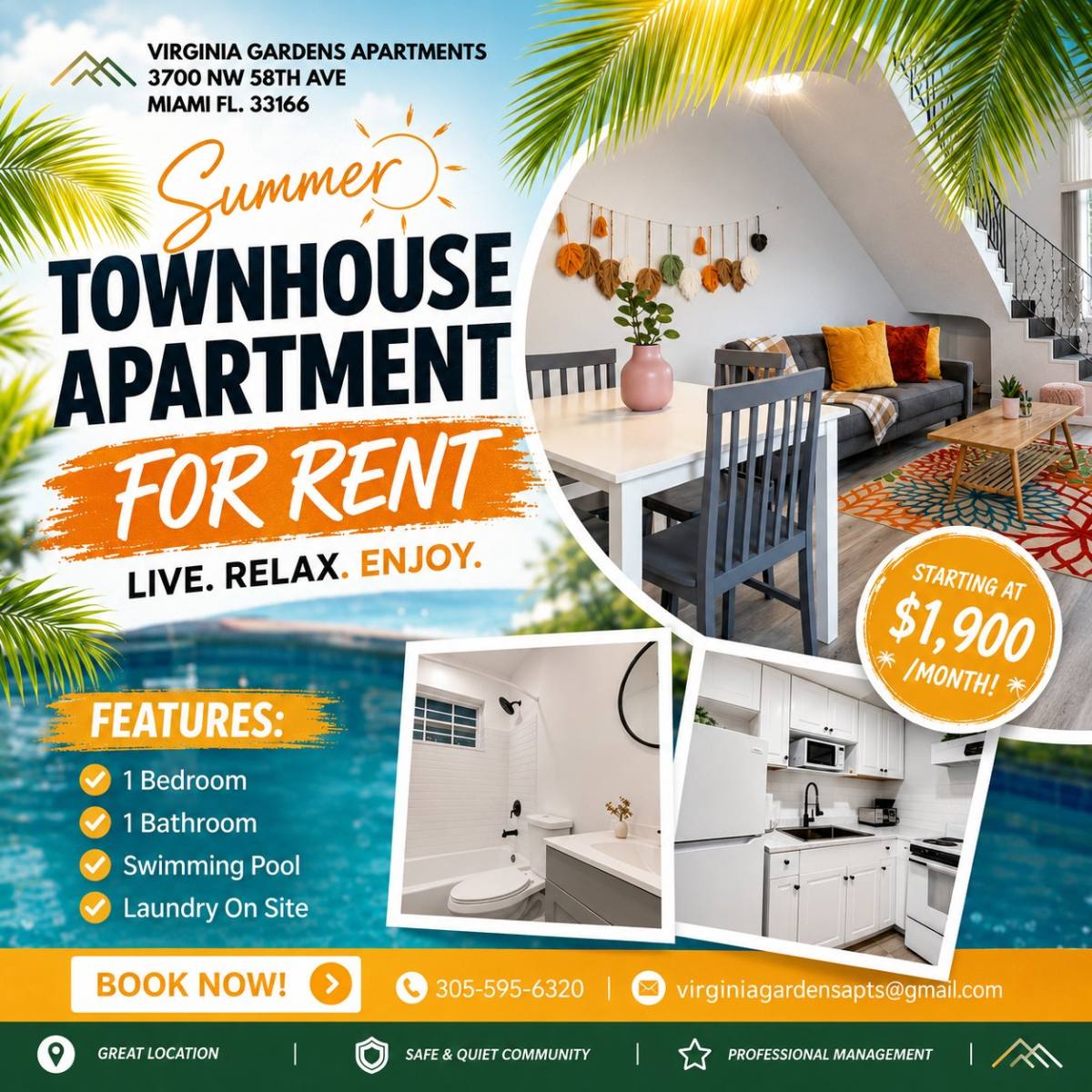 Townhouse for rent at 3700 NW 58th Ave, Miami, FL 33166