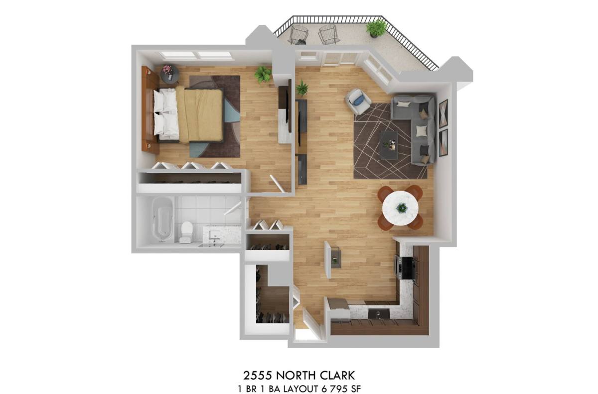 Apartment for rent at 2555 N Clark St #506, Chicago, IL 60614