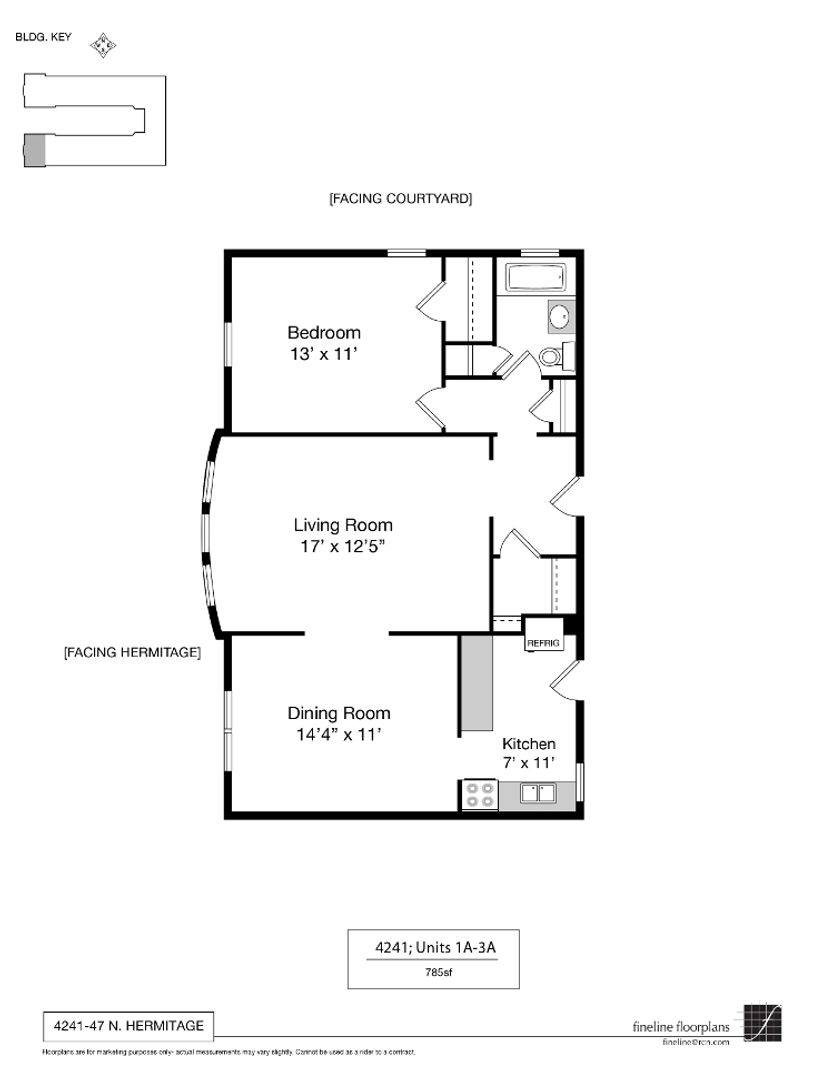 Apartment for rent at 4241-47 N Hermitage, Chicago, IL 60613
