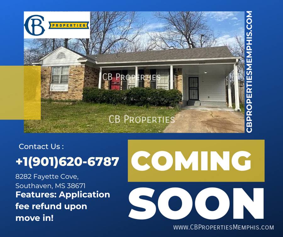 House for rent at 8282 Fayette Cove, Southaven, MS 38671