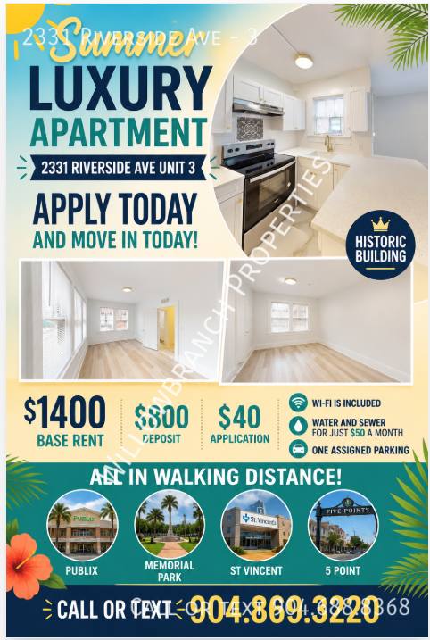 Apartment for rent at 2331 Riverside Ave #3, Jacksonville, FL 32204