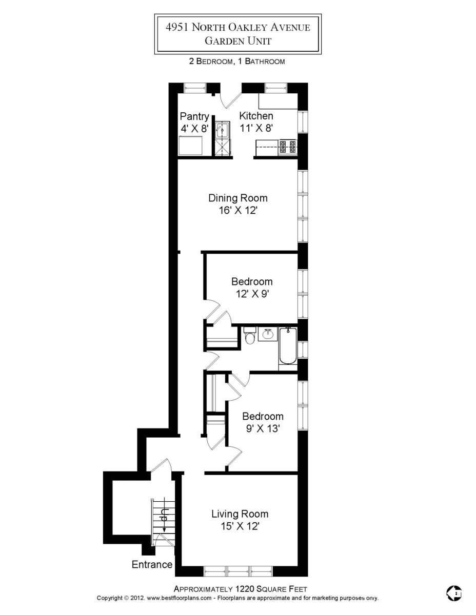 Apartment for rent at 4951 N Oakley Ave #G, Chicago, IL 60625