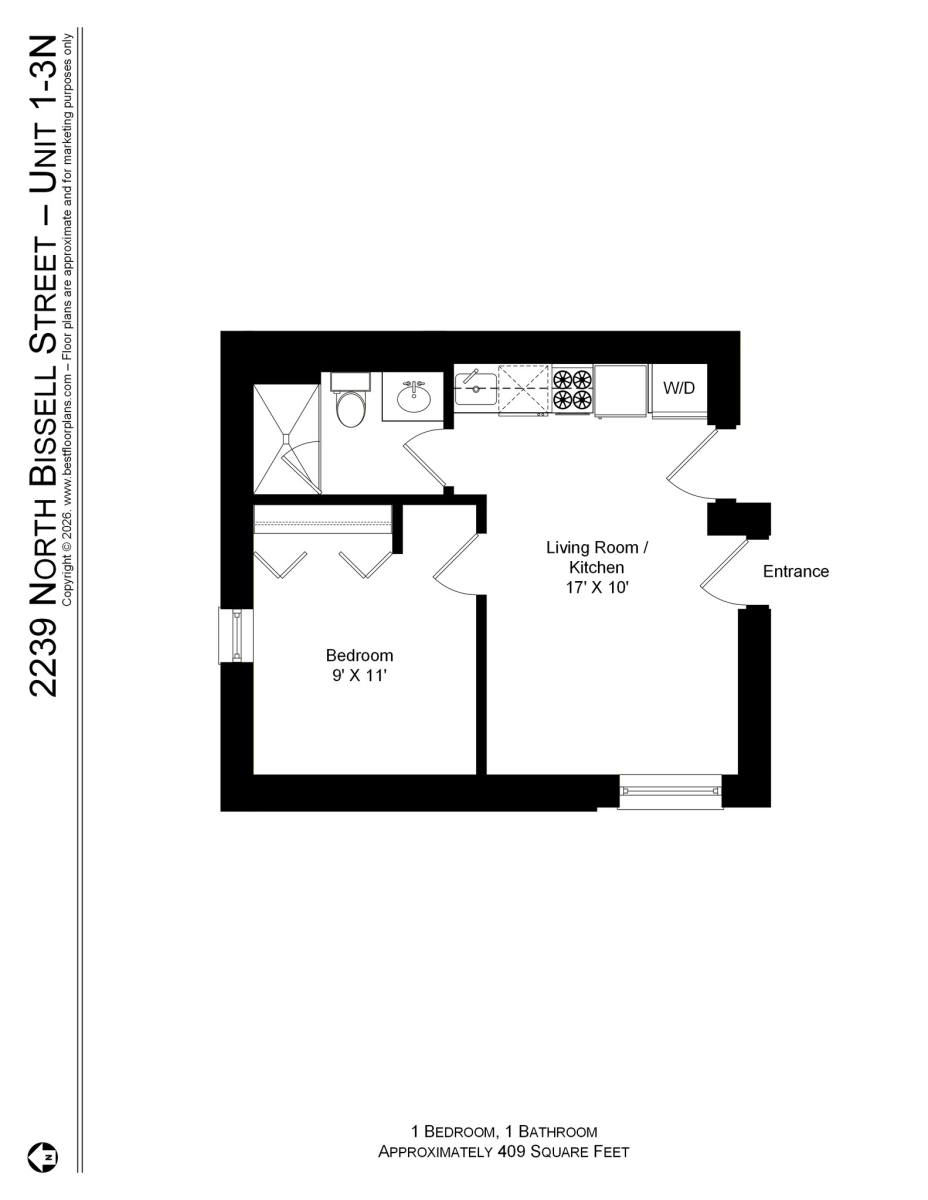 Apartment for rent at 2237 N Bissell St #2239-1N Fp, Chicago, IL 60614