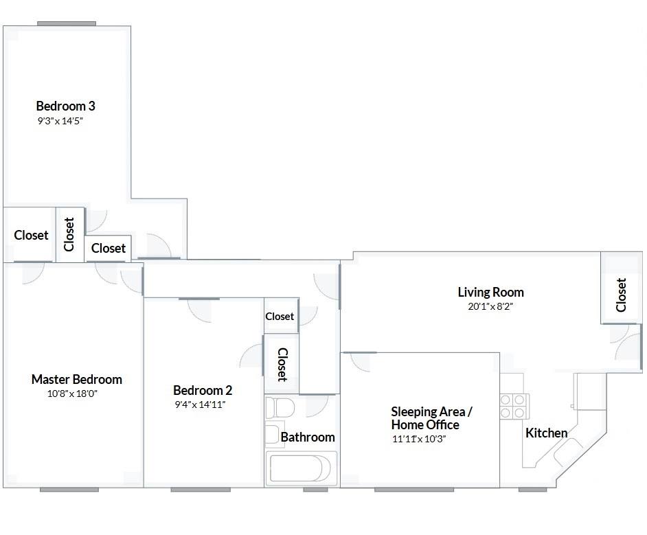 Apartment for rent at 20th St Loop #6-F, New York, NY 10009