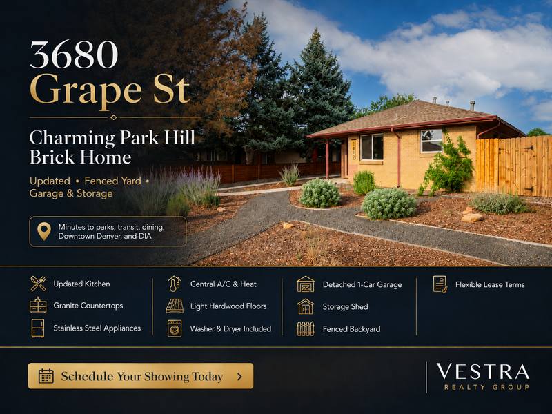House for rent at 3680 Grape St, Denver, CO 80207