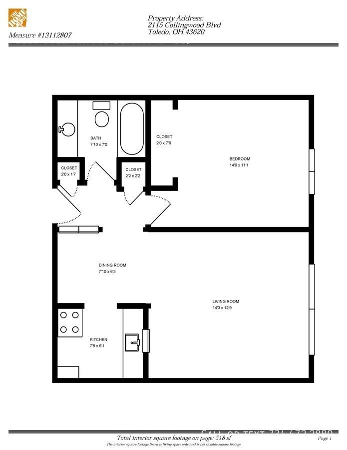Apartment for rent at 2115 Collingwood Blvd, Toledo, OH 43620